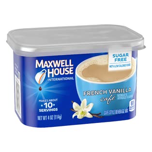 Maxwell House French Vanilla Sugar-Free Coffee Mix 4.5oz Canisters - Pack of 4