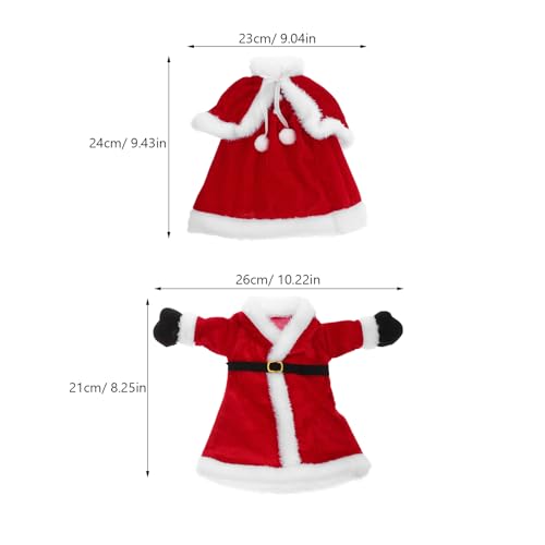 Santa Dress Wine Bottle Cover - 2pcs Christmas Holiday Party Decor