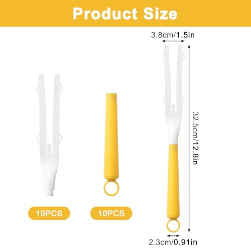 Heavy-Duty 10 Pcs Swiffer Duster Handle Replacement Set - Compatible with Swiffer Wand