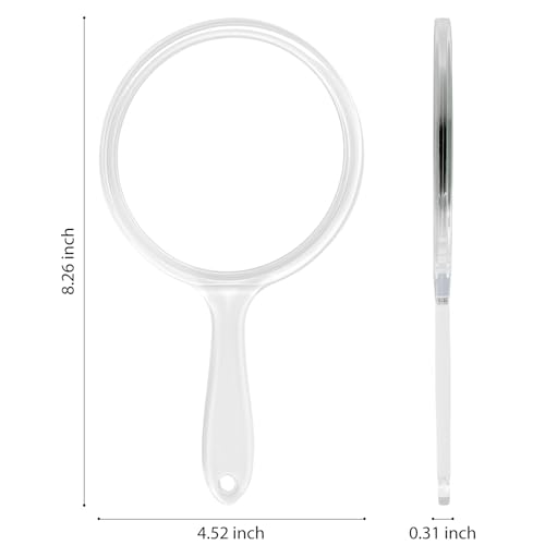 Kootinn Double-Sided Handheld Mirror - 4 Inch 1X/2X Magnifying Travel Mirror