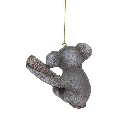 Koala Bear Christmas Ornament with Candy Cane Scarf - Wildlife Holiday Decor
