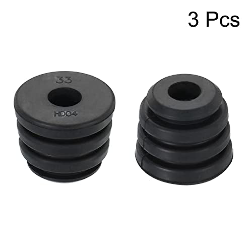 PATIKIL 1.2x1 Inch Rubber Mounts for Vibration-Reducing Air Conditioner & Refrigerator Feet, 3 Pack
