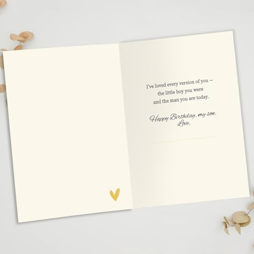 Heartfelt Birthday Card for Son - Model BK-029 with Envelope & Stickers