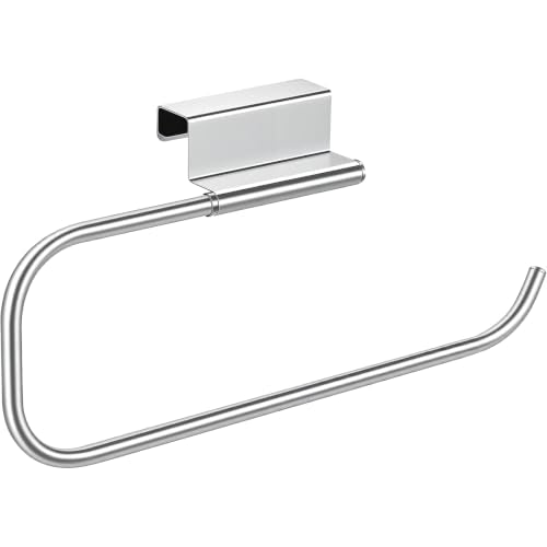 Stainless Steel Over-Cabinet Paper Towel Holder for Kitchen and Bathroom