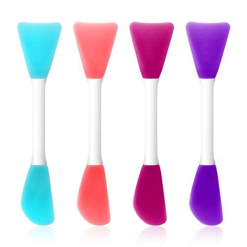 Silicone Face Mask Applicator Brush - 4 PCS Double-End Spatula Tools