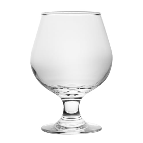 Restaurantware-Vetri 9 Ounce Brandy Snifters, 24 Stemmed Whiskey Glasses - No Lead, Dishwashable, Clear Glass Tumblers For Tasting Bourbon, Cognac, Scotch, Great For Spirit Drinks, Oid Fashioned