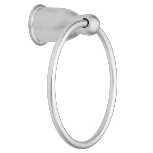 Moen Mason Towel Ring Brushed Chrome - Pack of 1, Easy Mount