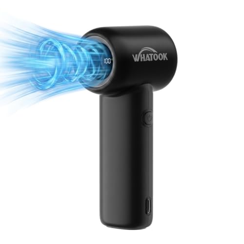 WHATOOK Portable Turbo Handheld Fan, 5-Speed USB-C Rechargeable Mini Fan