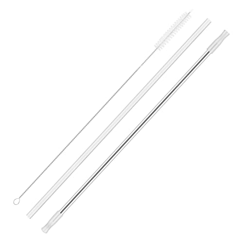 Reusable Silicone & Stainless Steel Straws for 40oz Tumblers