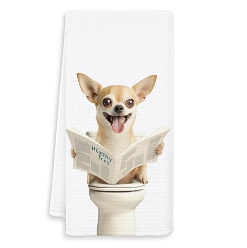 Funny Chihuahua Microfiber Hand Towel - 16x24 Inch Decorative Kitchen Towel