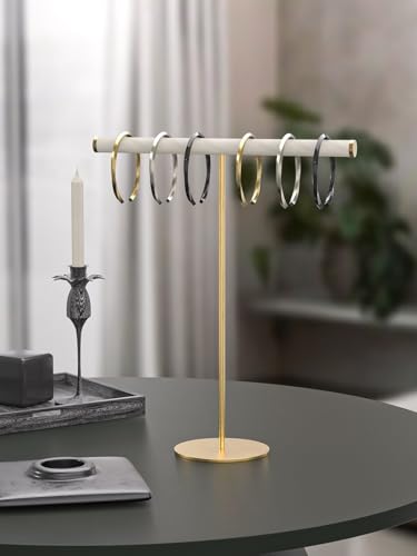 T-Bar Velvet Jewelry Organizer Stand for Necklaces & Bracelets