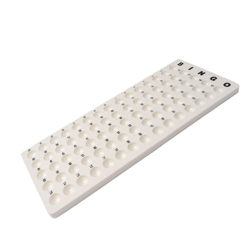 GSE Bingo Master Board - White Calling Board for 7/8" Bingo Balls