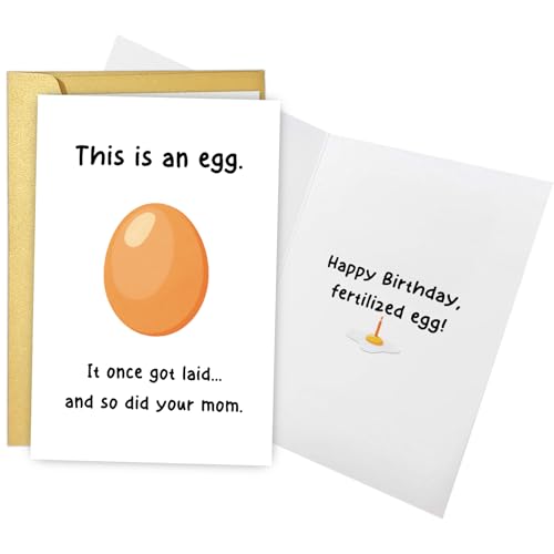 Funny Rude Birthday Card for Men & Women - Dark Humor Greeting