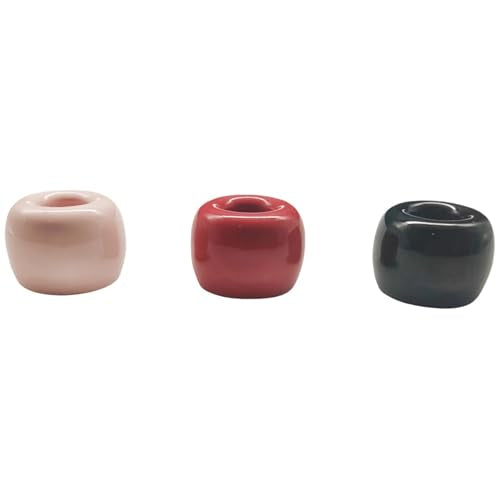 3-Piece Ceramic Toothbrush Holder Set - Style A Mini Bathroom Organizer