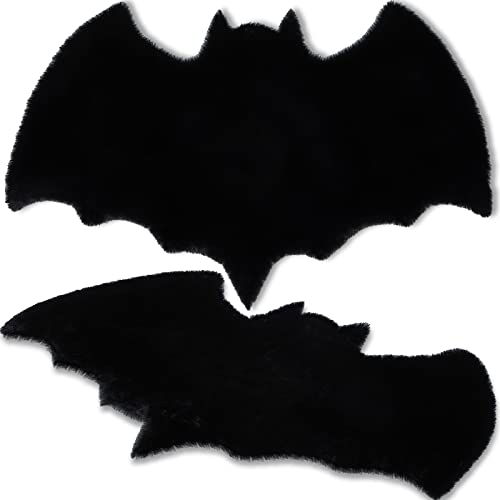 Gothic Bat Shaped Bath Mat | Soft Non-Slip Halloween Rug 32.5x21.7 in