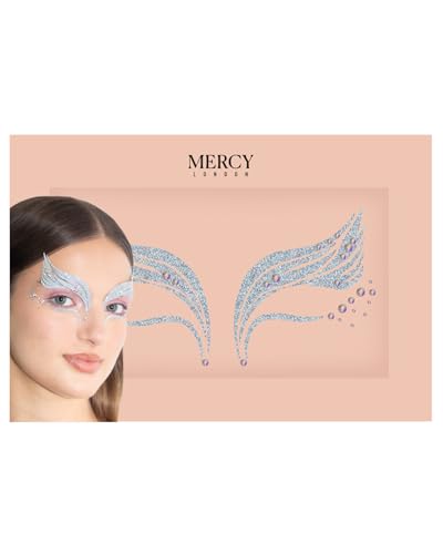 Mercy London White Swan Face Jewels & Headpiece Stick-On Gems