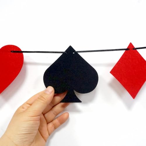 Poker Banner Felt Decorations 2 Pack - Hanging Casino Party Supplies