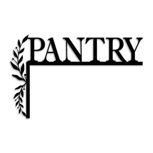 Pantry Flower Metal Door Topper - Black Decorative Door Corner Wall Art