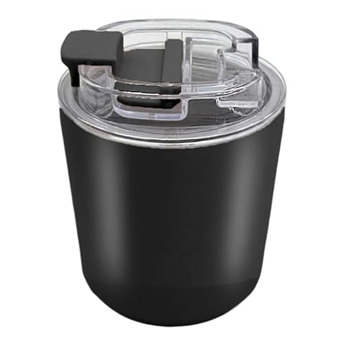 DEQIANG Insulated Travel Coffee Cup with Lid - 8.5 oz Black