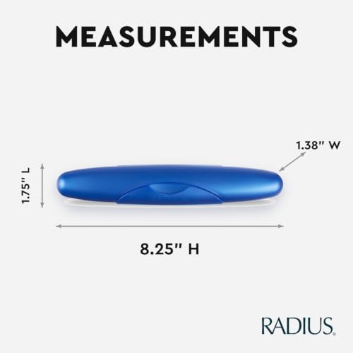 RADIUS Portable Toothbrush Travel Case - BPA-Free Light Blue