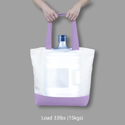 TOPDesign Large 12oz Cotton Canvas Tote Bag - Reusable & Durable