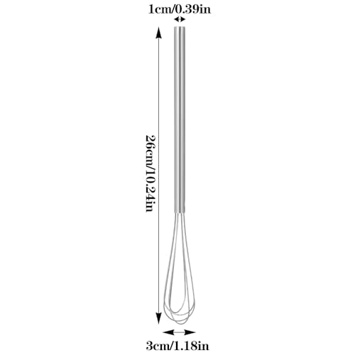 Ymapinc Stainless Steel Mini Whisk - 10.24 Inch Kitchen Whisk