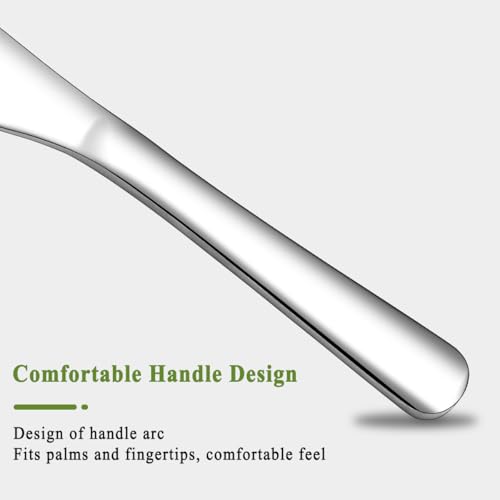 HOMQUEN Stainless Steel Butter Knife Set of 12 - Ergonomic Spreader for Kitchen & Party