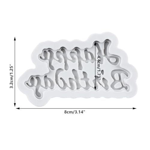 Happy Birthday Silicone Fondant Molds for Cake Decoration