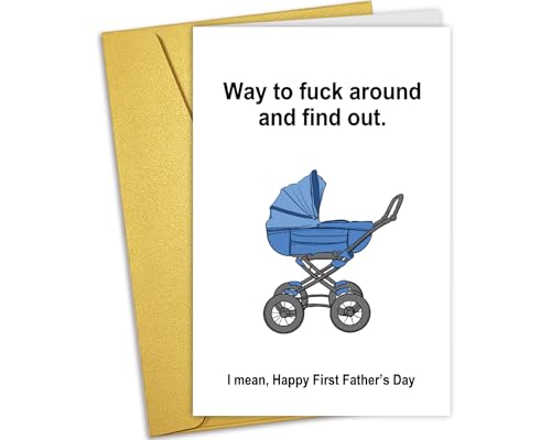 Funny Pregnancy Announcement Card for New Dad - Father's Day