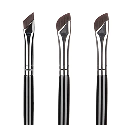 Etercycle 3 Pcs Angled Eyeliner Brushes Ultra Thin Synthetic Bristles