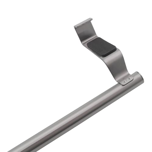 2-Pack Silver Stainless Steel Towel Rack - No-Drill Over Cabinet Holder