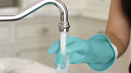Casabella Premium Waterblock Cleaning Gloves - Aqua Blue, Large