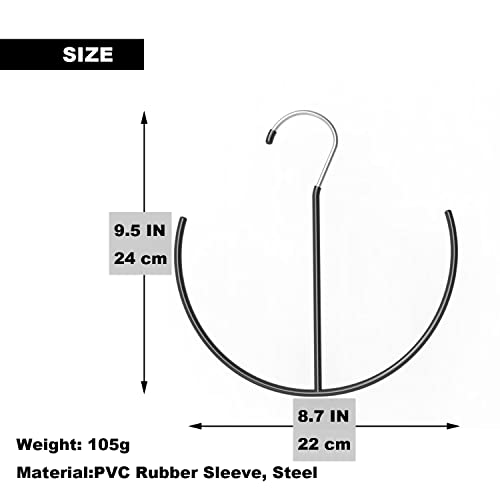 Heavy Duty Metal Belt Hanger with Rubber Cover - 9.6in x 7.9in
