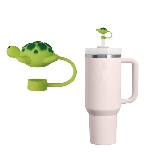 Turtle Shape Silicone Straw Covers for Tumblers - 6 Pack