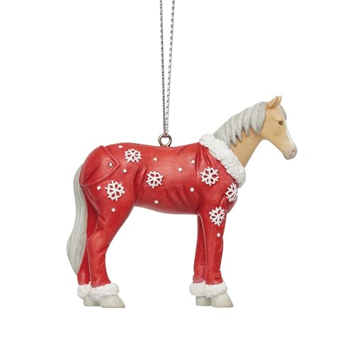 Christmas Pony Hanging Ornament - Painted Ponies Holiday Decor, 2.35 Inch