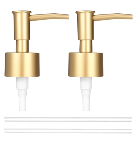 Gold Soap Dispenser Pump - 2 Pack, Fits 28/400 Bottles