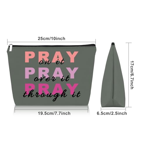 Sazuwu Christian Makeup Bag - Bible Verse Travel Cosmetic Pouch