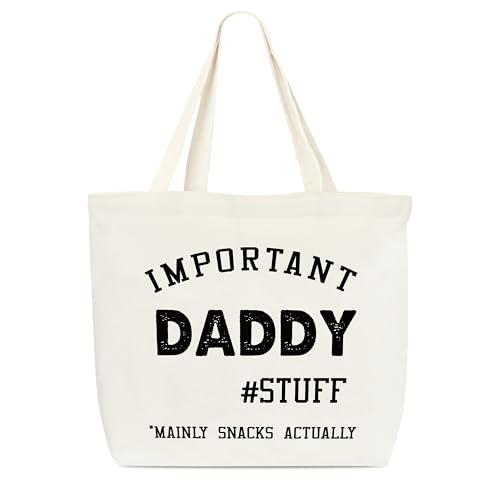 Daddy Canvas Tote Bag - Important Stuff Library Shoulder Bag