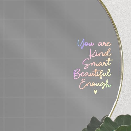 Positive Affirmation Vinyl Wall Decal for Girls' Room - 5.5x7.7 Inch