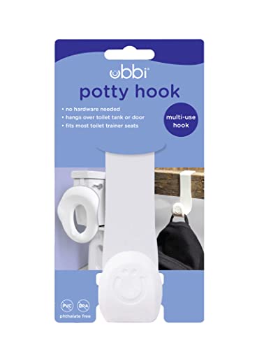 Ubbi Multi-Use Utility Hook for Toilet Trainer - No Installation Required, Pack of 2