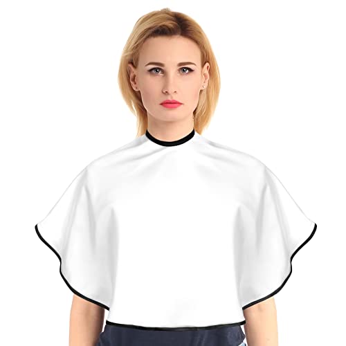 JIAKAI Professional Short Salon Cape & Makeup Styling Apron - White Medium