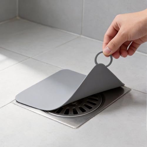 GIYAWA Gray Silicone Drain Cover 5 Pack - Anti-Odor Bathtub & Sink Stopper