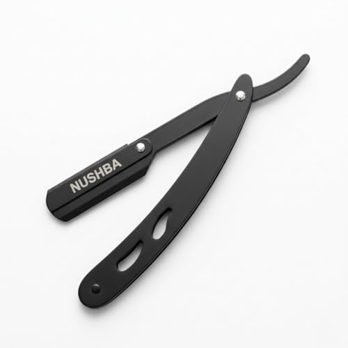 NUSHBA Professional Straight Razor for Men - Stainless Steel Barber Shaving Razor
