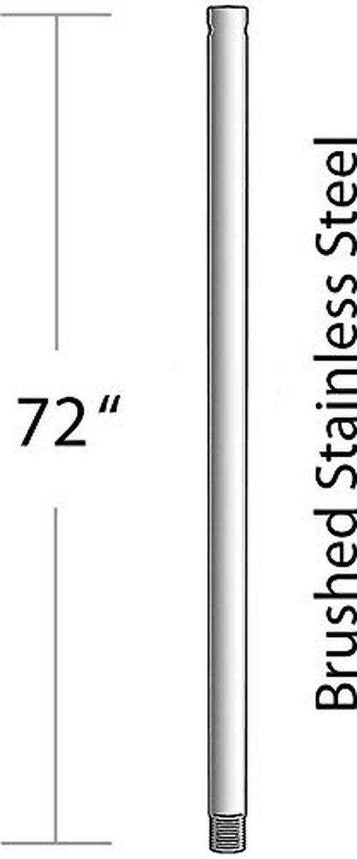 Kichler 360006BSS Accessory Fan Down Rod 72 Inch, Brushed Stainless Steel
