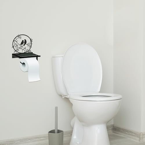 Bird Branch Toilet Paper Holder - Whimsical Metal Bathroom Decor
