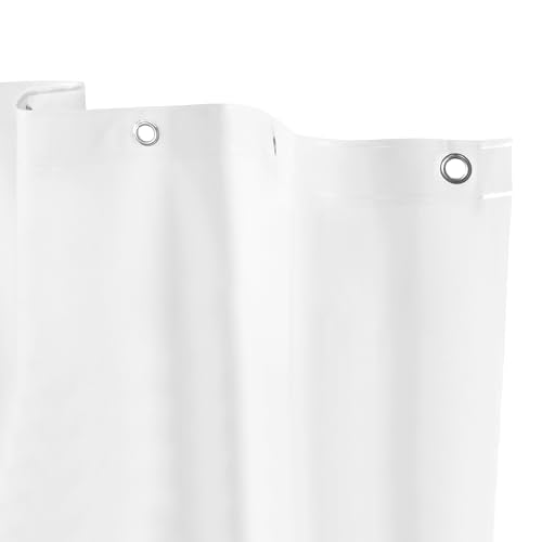 Kenney Extra Long Waterproof PEVA Shower Curtain Liner - 70" x 78", White