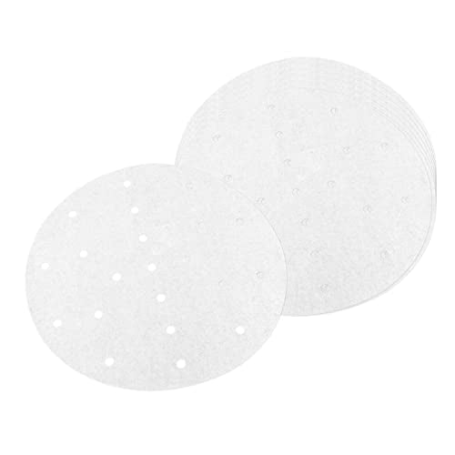 8-Inch Bamboo Steamer Liners - 100 Pcs Non-Stick Steam Paper