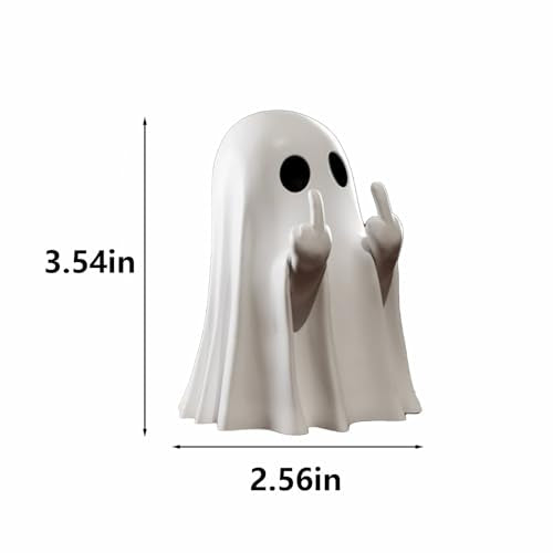 Halloween Ghost Figurine, Resin Spooky Home Decor for Tiered Trays