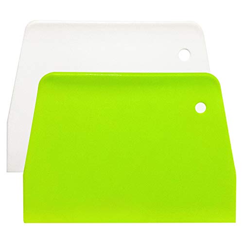 2PCS Flexible Dough Scraper Set - Food Safe Plastic Kitchen Tools