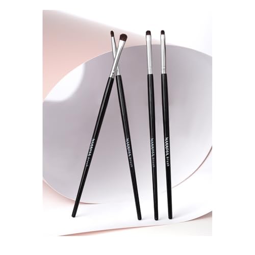 MARROSA Small Eyeshadow & Eyeliner Makeup Brushes Set with Natural Pony Hair